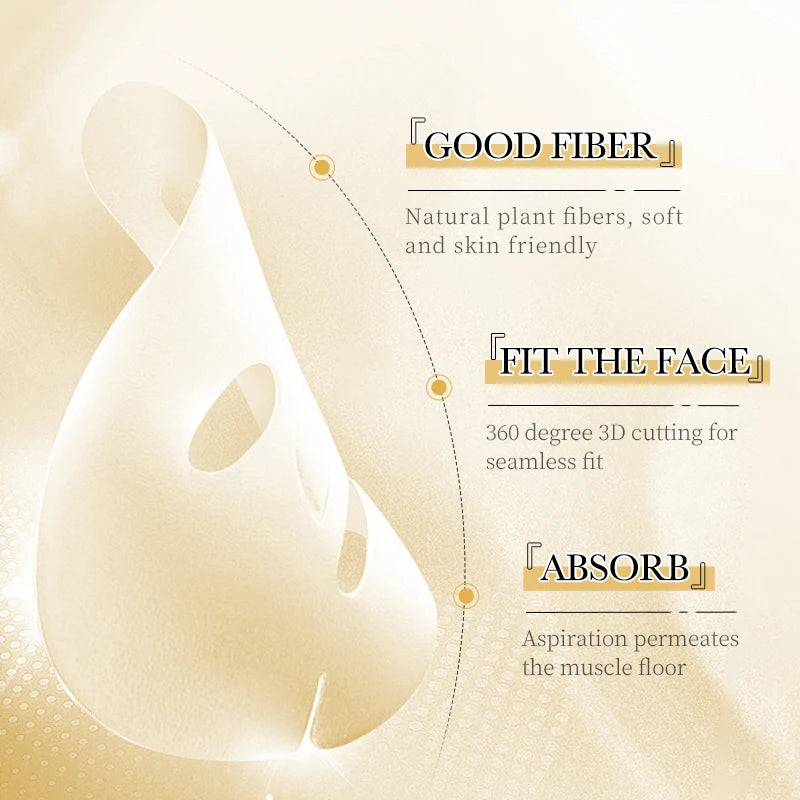 30pcs SADOER Vitamin C Hyaluronic Acid 24K Gold Facial Mask Set Moisturizing Whitening Soothing Repair Face Sheet Mask