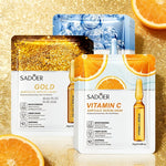 30pcs SADOER Vitamin C Hyaluronic Acid 24K Gold Facial Mask Set Moisturizing Whitening Soothing Repair Face Sheet Mask