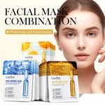 30pcs SADOER Vitamin C Hyaluronic Acid 24K Gold Facial Mask Set Moisturizing Whitening Soothing Repair Face Sheet Mask